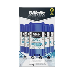 Gillette (Pack de 5 Gels gel transparent) antisudorifique et désodorisant